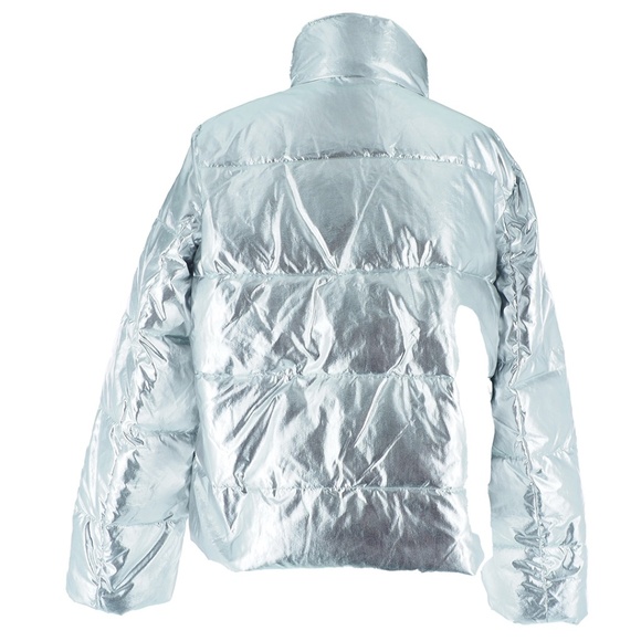 Metallic Short Puffer Jacket with Eco-Friendly Primaloft® - Picture 2 of 9